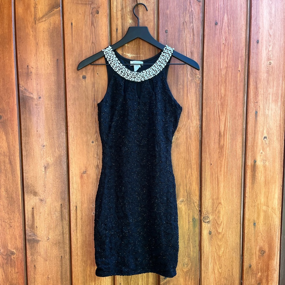 January 7|Black Dress With Beaded Collar